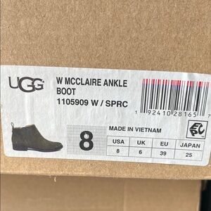 UGG McClaire Ankle Boot - Dark Gray